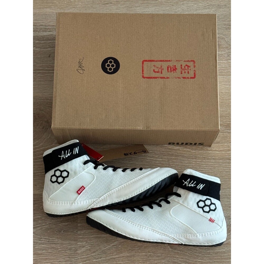 RUDIS Samurai Speed All In Wrestling Shoes White Men's Size 10 New